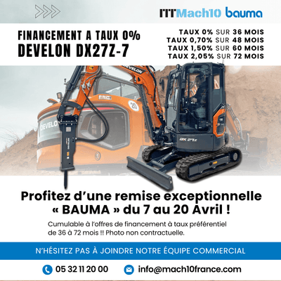 Financement a taux 0% : DEVELON DX27Z-7