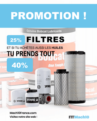 Promotion filtres et pièces détachées Bobcat