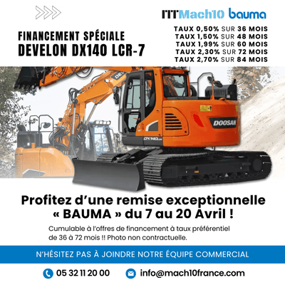 Financement SPÉCIALE : DEVELON DX140 LCR-7
