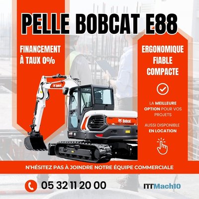 Pelle Bobcat E88 : financement a taux 0%