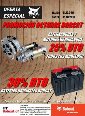 PROMOCIÓN ALTERNADOR Y MOTOR DE ARRANQUE OCTUBRE 2018